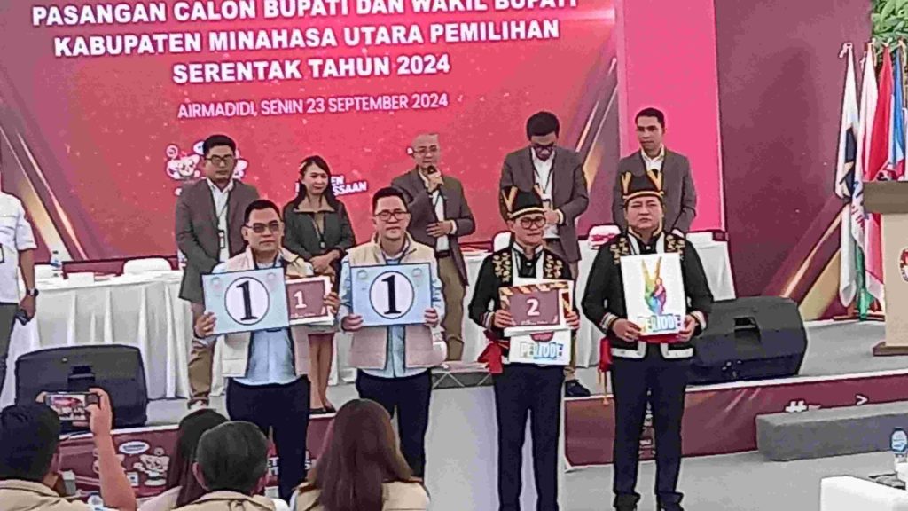 KPU Minut Gelar Tahapan Pengundian Nomor Urut Paslon Bupati/Wakil Bupati Minut