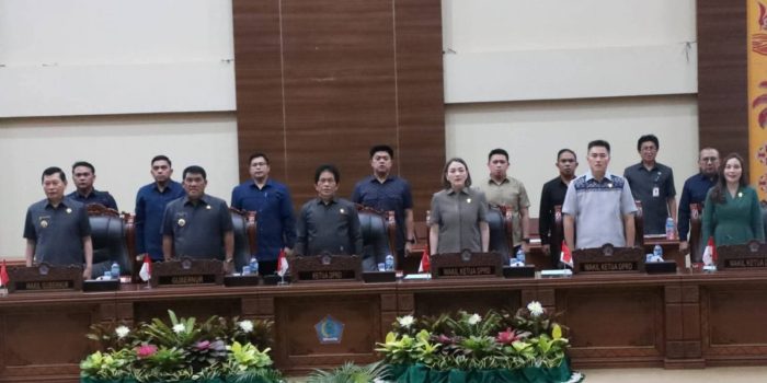 Suasana Rapat Paripurna DPRD Sulut Dalam Rangka Penandatanganan Nota Kesepakatan KUA-PPAS APBD Sulut Tahun Anggaran 2026