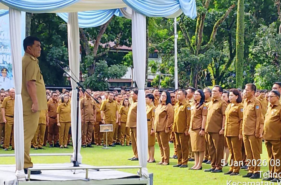 Gubernur YSK Pimpin Apel Perdana 2026: “Ini Bukan Tahun Uji Coba, Tapi Tahun Penegakan Disiplin!”