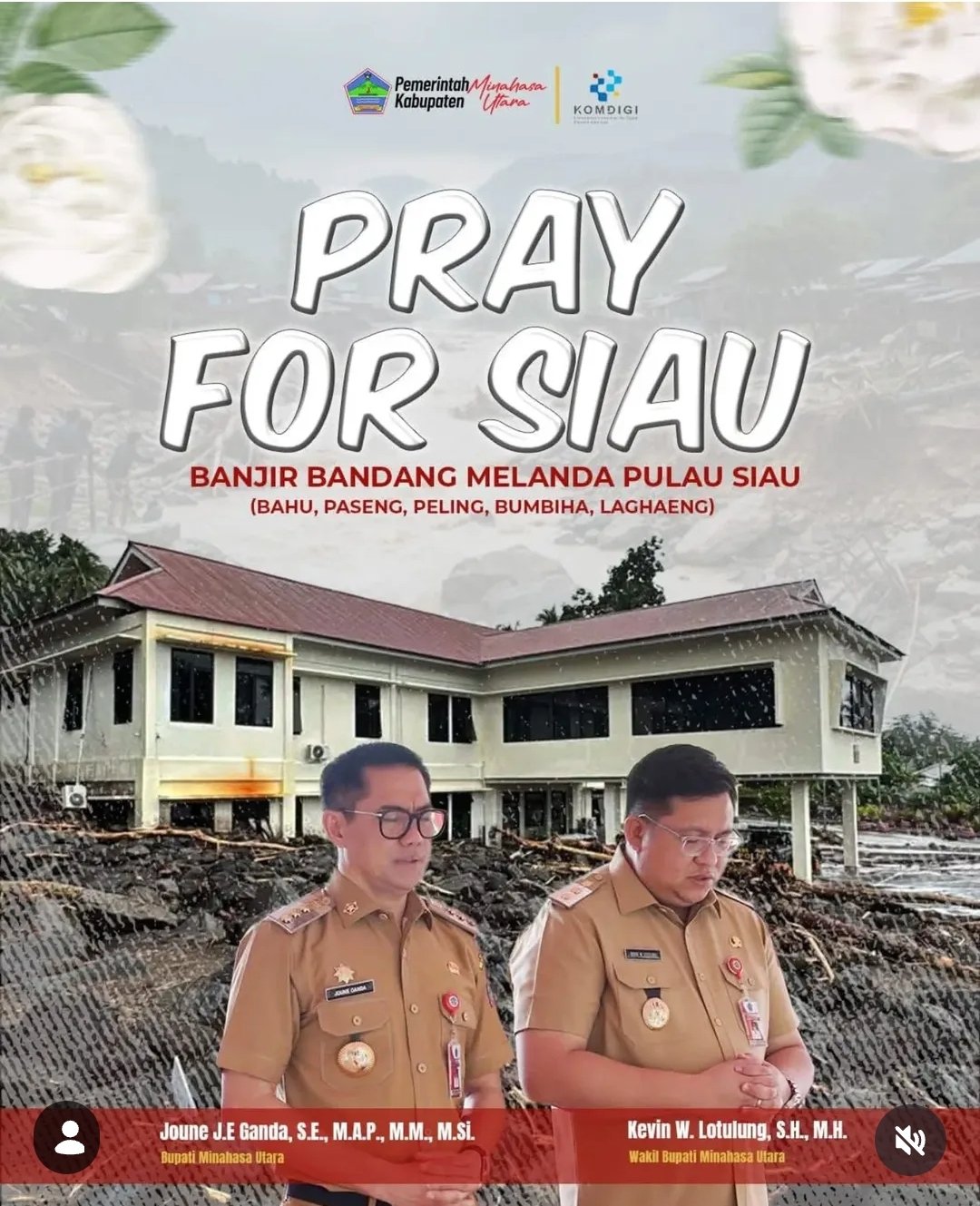 Sitaro Berduka, Joune Ganda dan Kevin Lotulung Sampaikan Belasungkawa Mendalam