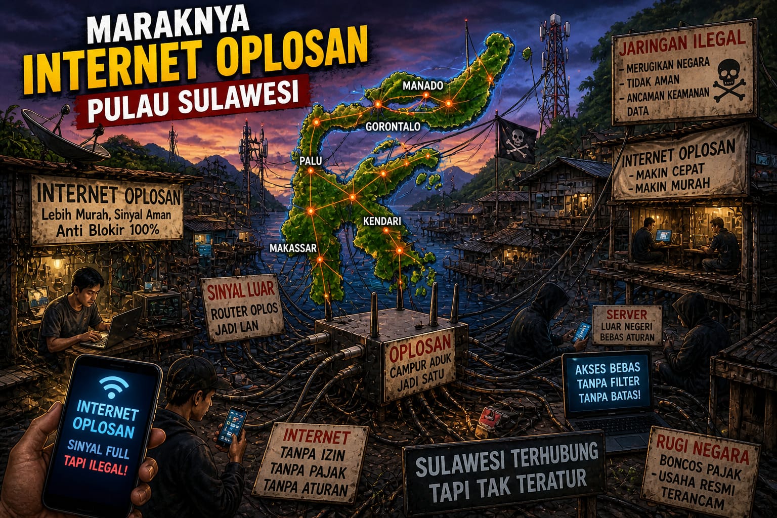 Maraknya “Internet Oplosan” di Sulawesi, Dugaan Permainan Oknum Provider Mulai Terkuak