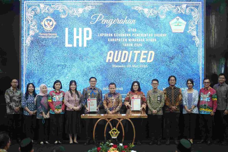 Hebat! Minahasa Utara Raih Opini WTP Kelima Kali Berturut-turut dari BPK